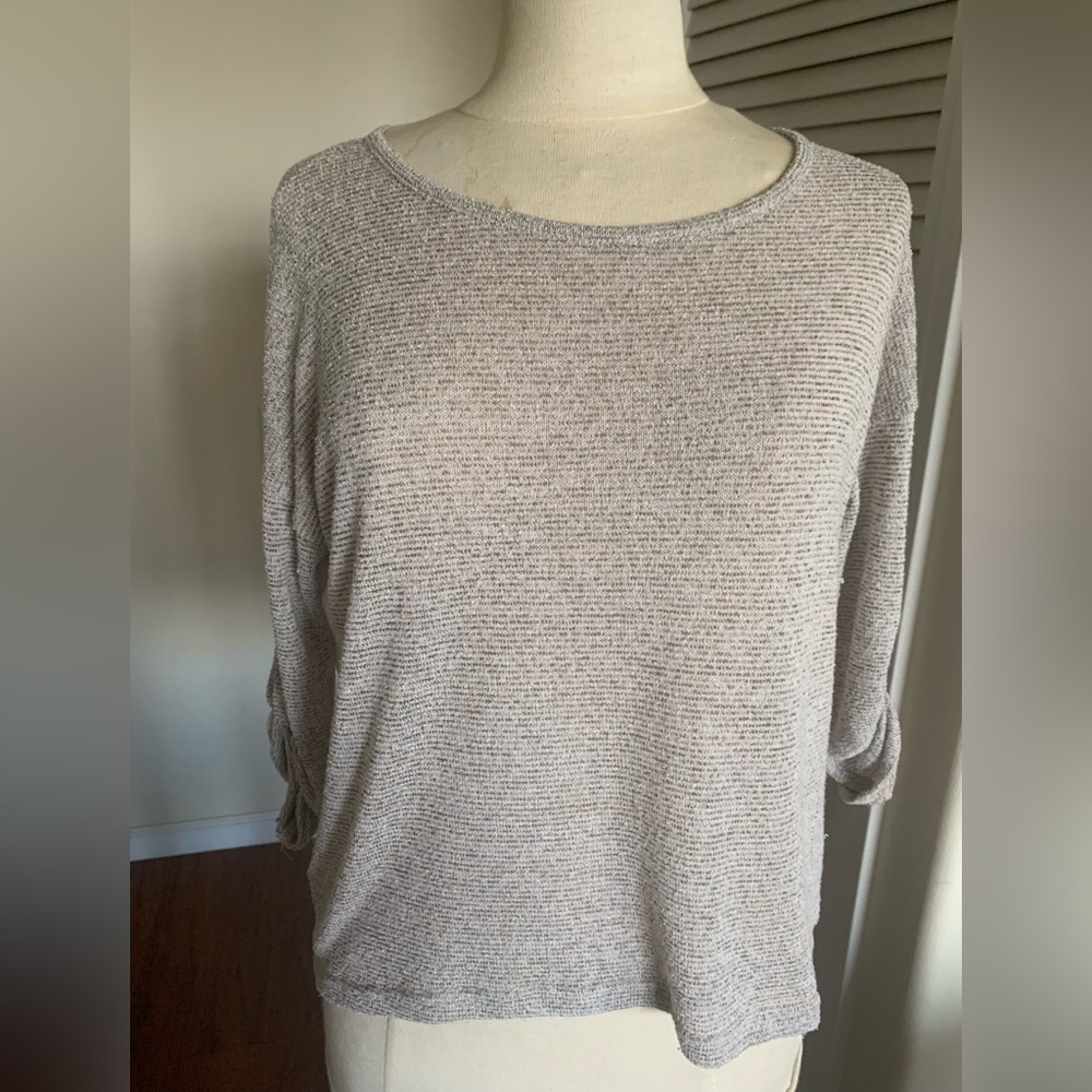 Moon Collection Light Gray Crew Neck Sweater